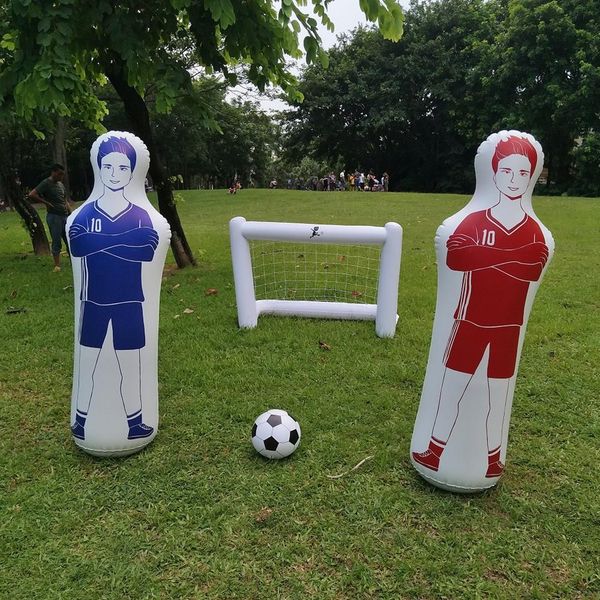 

160cm inflatable football training goal keeper tumbler air soccer train dummy tool pvc inflatable tumbler wall football