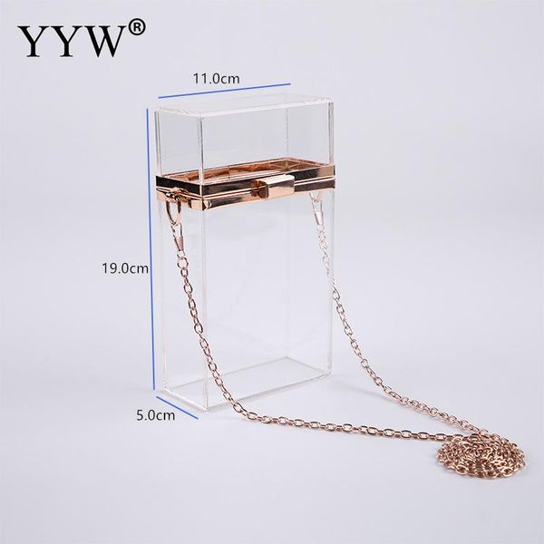 

transparent bag small woman mobile phone bag chain lipstick messenger handbag personality cigarette case acrylic clutch new