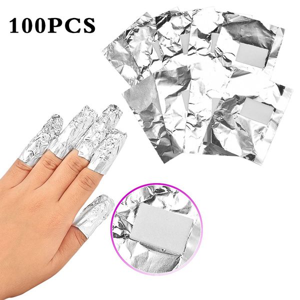 

100 uds environmental protection cotton cloth aluminum foil nail paper 50 pieces of nail cloth aluminum foil discharge bag, Black