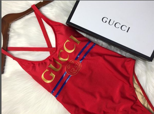 

ss2020 new designer fashion swimsuit bikini female brand gÃ»ccÃ¬ bikini alphabet swimsuit bandages beach one-piece swimsuit, White;black
