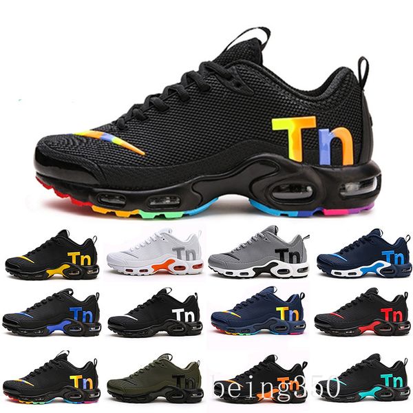 

mercurial tn mens designer running shoes 2019 men casual air cushion dress trainers outdoor hiking jogging sports sneakers us 7-12 n6d, Black