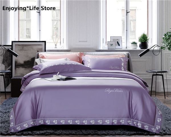 

5 stars l luxury 100% egyptian cotton bedding sets  king size duvet cover bed/flat sheet fitted sheet set pillowcase