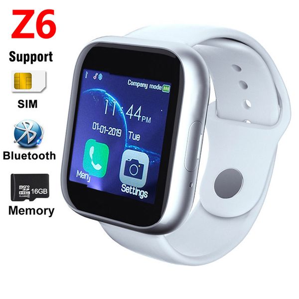 

поддержка z6 смарт часы sim-карты sms bluetooth вызова tf мужчины женщины камеры музыкальный плеер телефона часы будильник sleep дети smartw