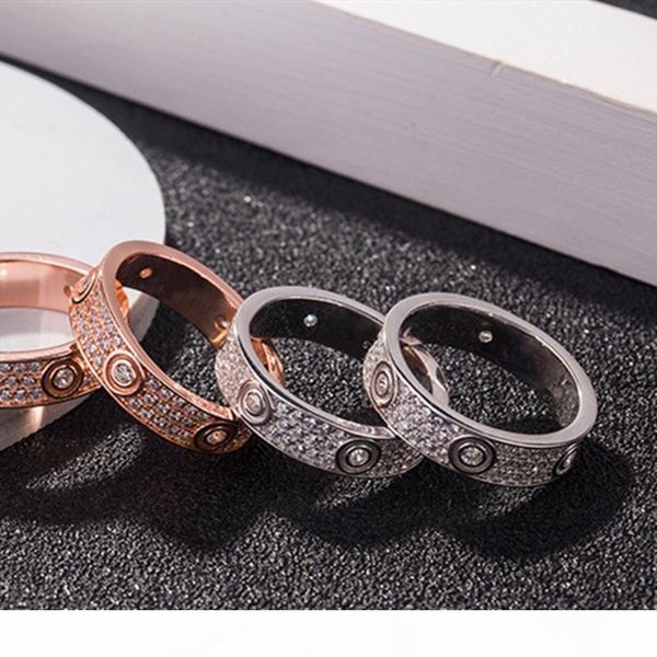 

celebrity style couple ring wide version narrow version full zircon men and women same gold color and silver color ring jewelry zk40