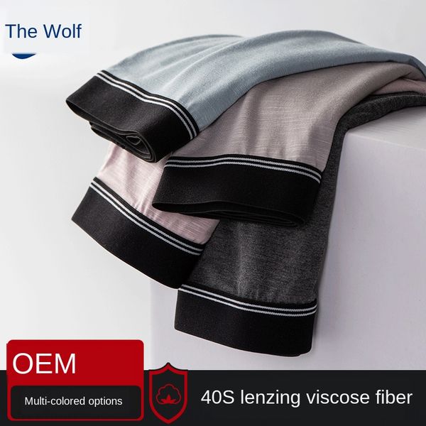 

men's underwear modal ice silk pantsunderpants boxer pants thin breathable men's boxer underwear, Black;white