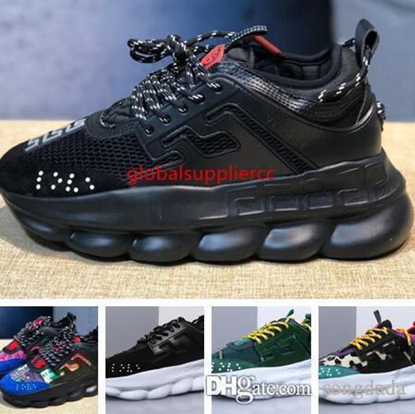 

sport shoes reaction men women designer shoes spotted multi color rubber suede daddy trainers s casual shoes sneakers size 36-45, Black;green