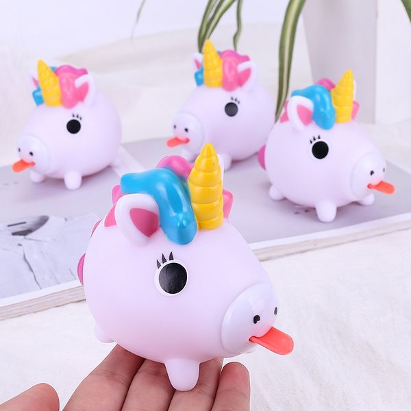 

3jq2m children's s. tongue-spitting voice unicorn. tiktok same style squeeze vent children's s. tongue-spitting doll toy toy voice