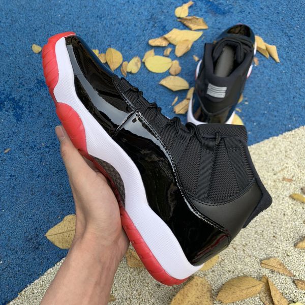 

jumpman 11 retro playoffs bred 378037 061 with black white red berathable sports sneakers shoes schoenen size 40-46