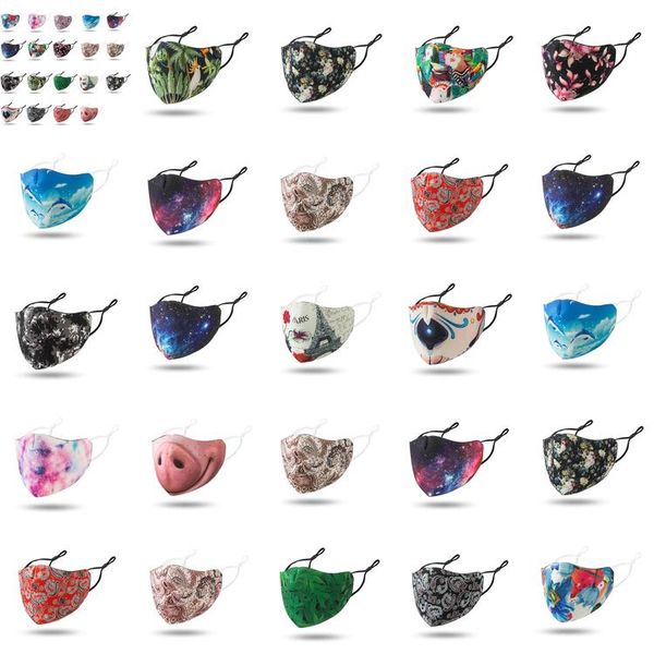 

aqua designer face mask reusable funny nose masks mascherine high fashion washable cloth black red starry sky mask bhchp lystore2010