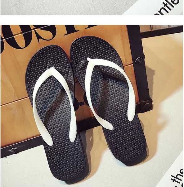 

women's summer slippers with heels 3-5 cm high fashion thick bottom non-slip clip foot splint beach flip-flops women size 36-41, Black