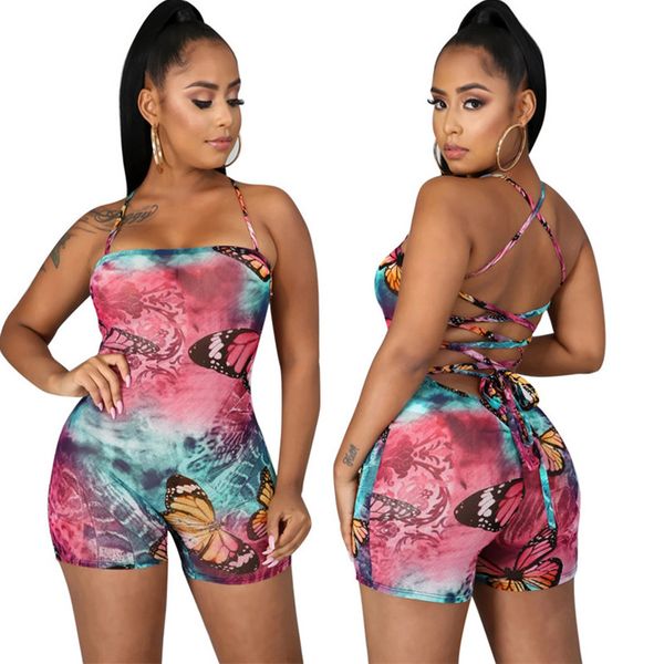 

мода женщины bodysuit комбинезоны rompers girls one piece брюки назад cross холтер шорты узкие onesies ночной клуб партии эпикировка cz72802, Black;white