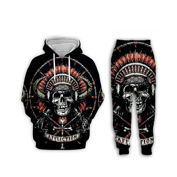 

new men/wome native indian funny 3d print casual fashion hoodies/sweatpants hip hop tracksuits zx07, Black