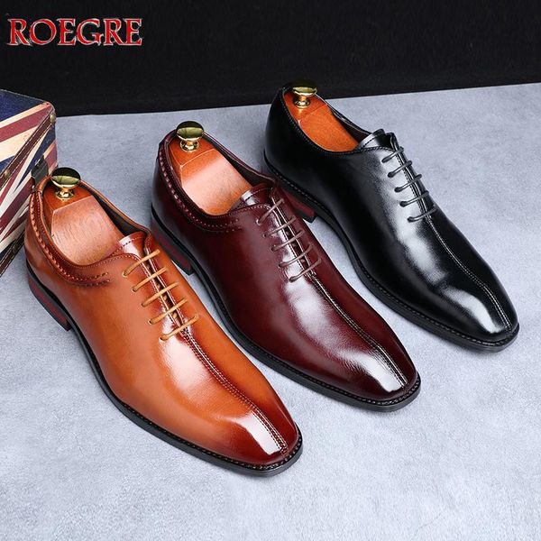 

2020 new men dress shoes designer business office lace-up loafers casual driving shoes man flat party leather shoes big size 48, Black