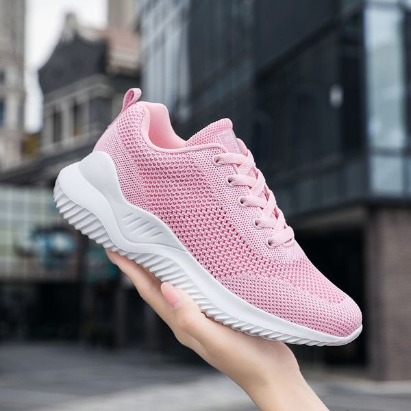 

design women sports shoes new fashion 2020 lace up men trainers shoes summer solid breathable female outdoor jogging