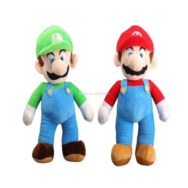 

wholesale luigi bros mario and luigi soft doll plush toy for kids christmas halloween gifts 25cm