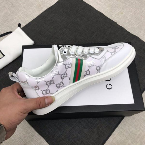 

моды класса люкс мужская повседневная обувь кожа lace-up мужская обувь мужские кроссовки качество мода platforms большой размер для мужчин с, Black