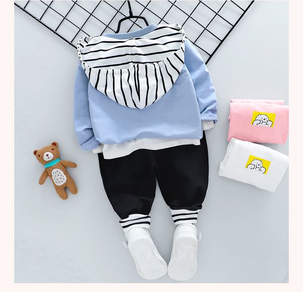 

2020 autumn baby girls boys clothing sets new 2020 borninfant clothes bear pants children kids casual costume, White