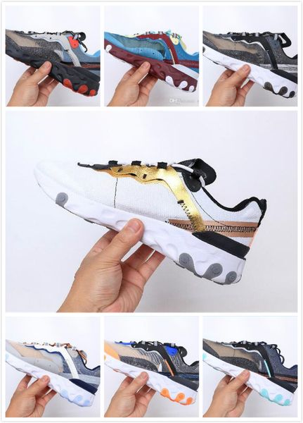 

sale element 87 55 running shoes for men women sail se taped seams royal tint anthracite total orange green mist sneakers, Black