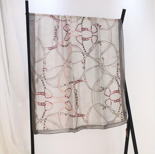 

spring/summer 2020 printed 100% satin silk premium scarf, shawl width 90cm*180cm, 3 colors, Blue;gray