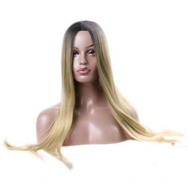 

new fashion long curly blonde wig hair, Black