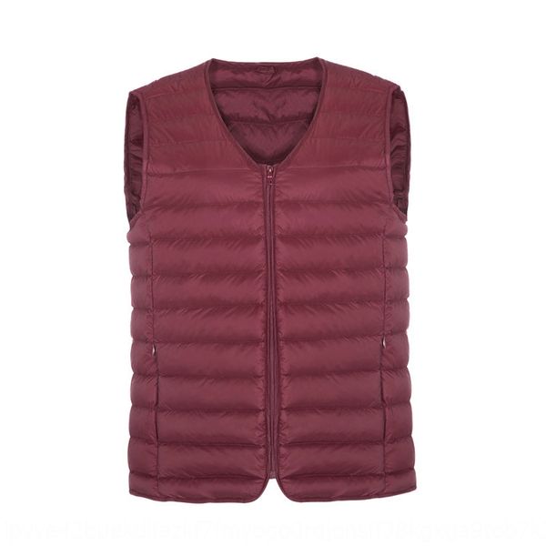 

2020 new light jacketcoat jacket and light men's vest white duck down vest sleeveless thin down jacket men's coat, Black