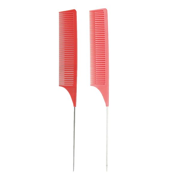 

2 pieces fine one-way weaving highlighting foiling hair comb for salon combs, Silver