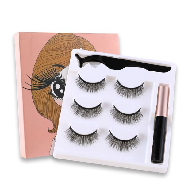 

new arrive 1set 3d natural false eyelashes dramatic volume fake lashes makeup eyelash for beauty makeup tool