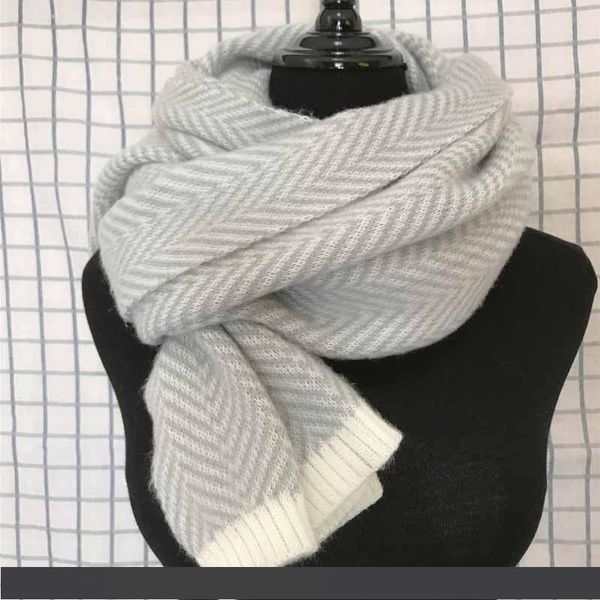 

new women men herringbone scarf warm cashmere winter shawl wrap wool knit collar autumn winter wool scarf shawls, Blue;gray
