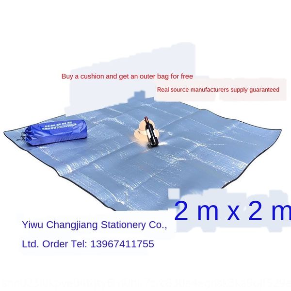 

straight 2*2 moisture-proof dining floor aluminum film floor mat picnic mat