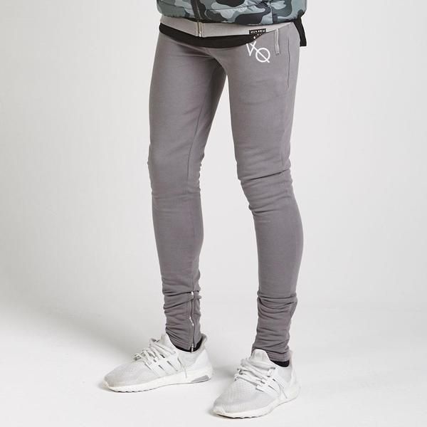 

2020 outdoor muscle sport fitness recreational modal jogging running gym elastic skinny pants zipper foot men's pants, Black;blue