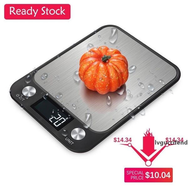 

10kg/1g lcd waterproof stainless steel digital food scale multifunction kitchen scale for baking cooking 10kg electronic scales t200326