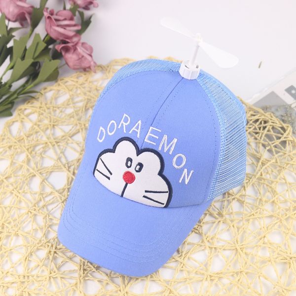 

summer new cartoon children's 's bamboo dragonfly hat children's jingle baby cap baseball baby cap cat baseball net hat, Yellow