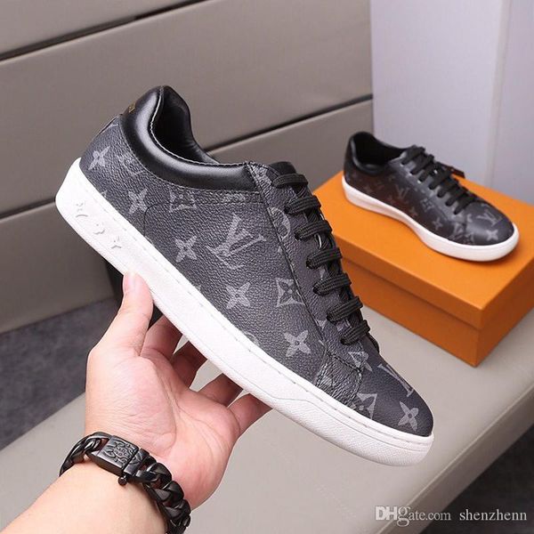 

mens shoes luxury sneakers with origin box chaussures de sport pour hommes comfortable mens shoes fashion type zapatos hombre, Black