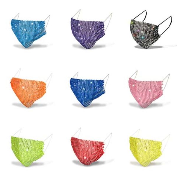 

1000шт модного bling rhinestone женщины washable лицо rhinestone роты маска пыл защитных многоразовый ice шелкового хлопок anti-dust рм2,5 f