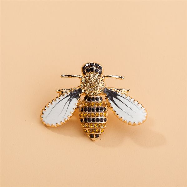 

high-end clothing accessories oil painting bee brooch ladies european and american fashion wild coat sweater dress neckline brooch, Gray