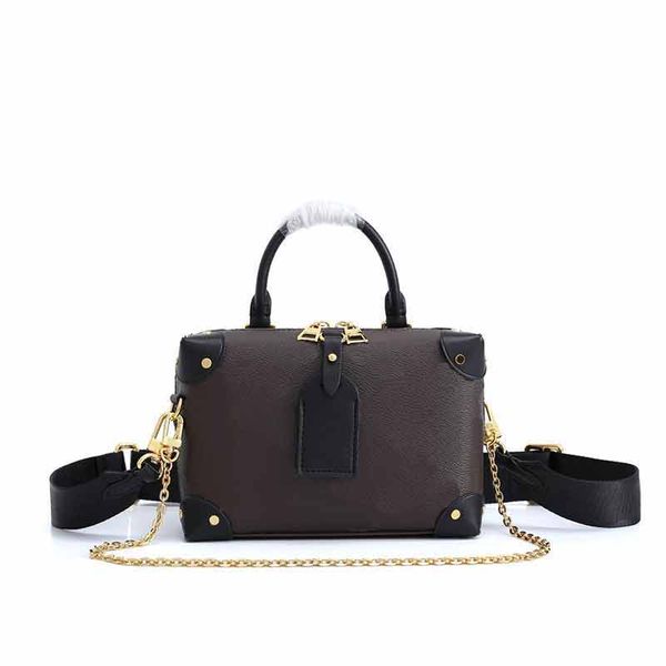 

style locky totes women woman square handbag flower pattern m48818 fashion bag bb genuine handbags purse leather ladies bags purses gcehs, Red;black