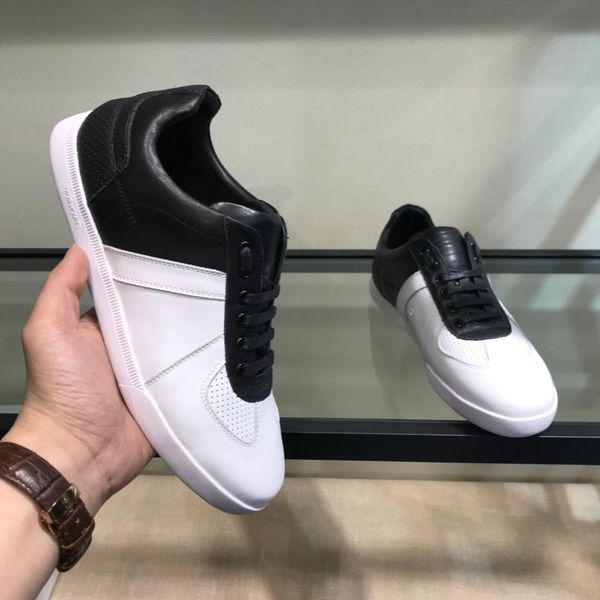 

2019r limited edition fashion color matching white shoes, casual fashion shoes breathable sports shoes running shoes original box packaging1, Black