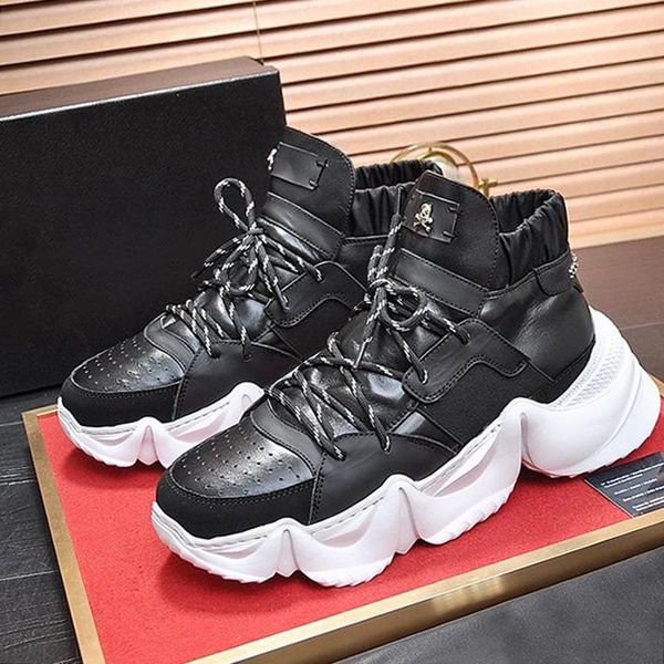 

fashion classic high sneakers monster 0 .2 mens breathable shoes chunky sneakers lace -up zapatillas hombre lightweight black men shoes