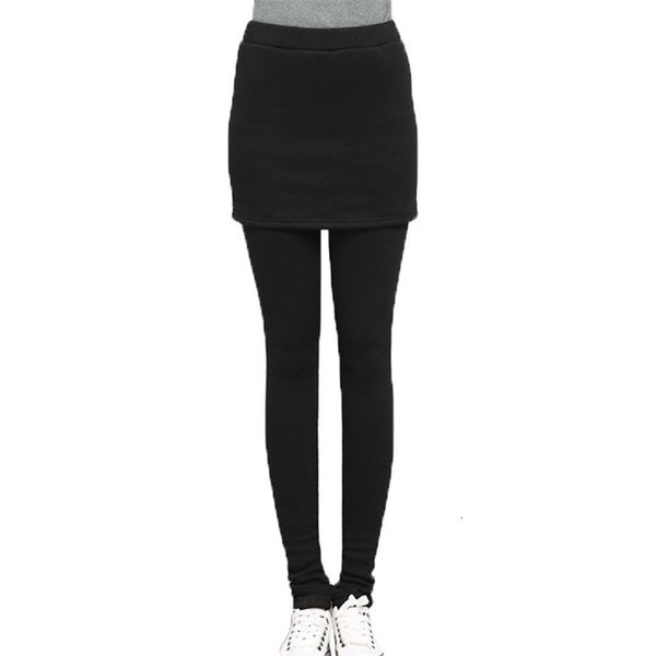 

women autumn winter geometric skirt leggings cotton pleated stretch pants, Black