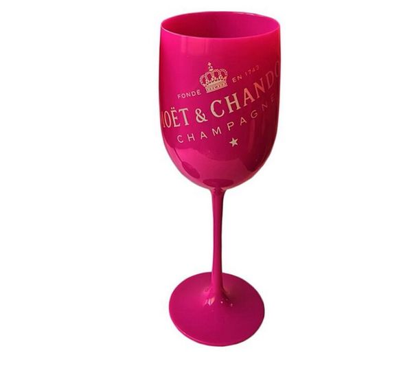 

2pcs wine glasses champagne plastic electroplated white pink gold ps goblet moet cup214p
