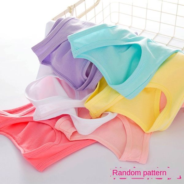 

drainage type a lycra color random vest vest elastic elastic cotton children's cotton korean candy color, Blue