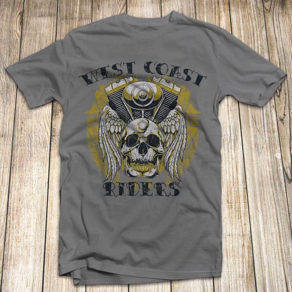 

bikers men's t shirt 100% cotton motorcycle death rider new 2020 fashion print t-shirts man short sleeve tee shirt custom, White;black