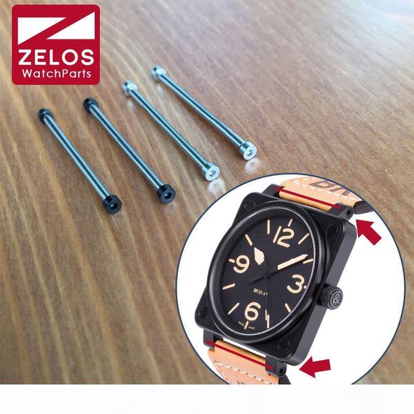 

wholesale- 2pieces set 34mm inner hexagon watch screw tube screw bar rod for bell ross aviation br 01 skull 46mm watch br 01-92 airborne