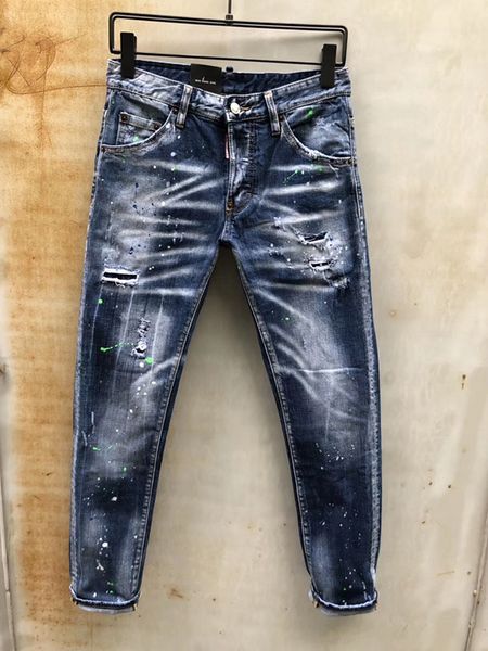 

european style brand mens jeans blue denim jeans pants men slim denim trousers zipper hole pencil pants for men 897