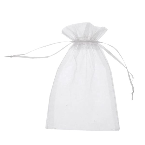 

gift wrap 100pcs 5x7 inches sheer drawstring organza jewelry pouches wedding party christmas favor bags