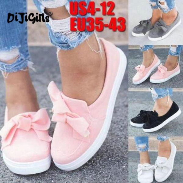 

women loafers plus size platform slip on bowtie flat shoes sewing casual bowknot shoe for female flock footwear drop shipping, Black