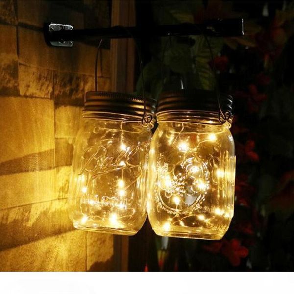 

string lights led fairy light solar for mason jar lid insert color changing garden decor patio lights lamparas