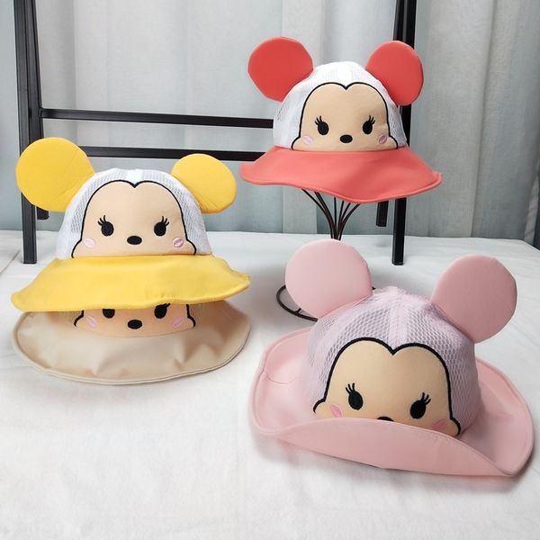 

sun fisherman cap baby cap large eaves sunscreen baby breathable boys' sun hat mesh children fisherman hat, Blue;gray