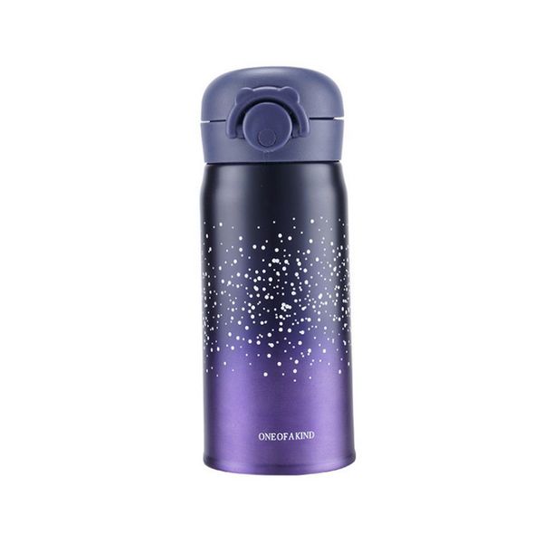 

selling creative starry sky cup 304 stainless steel bouncing cover thick bottom mug student couple use portable bottle dh0087