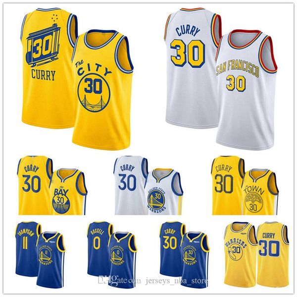 

men steph stephen 30 curry throwback 0 russell klay 11 golden state warriors nba thompson stitched basketball jerseys, Black;red